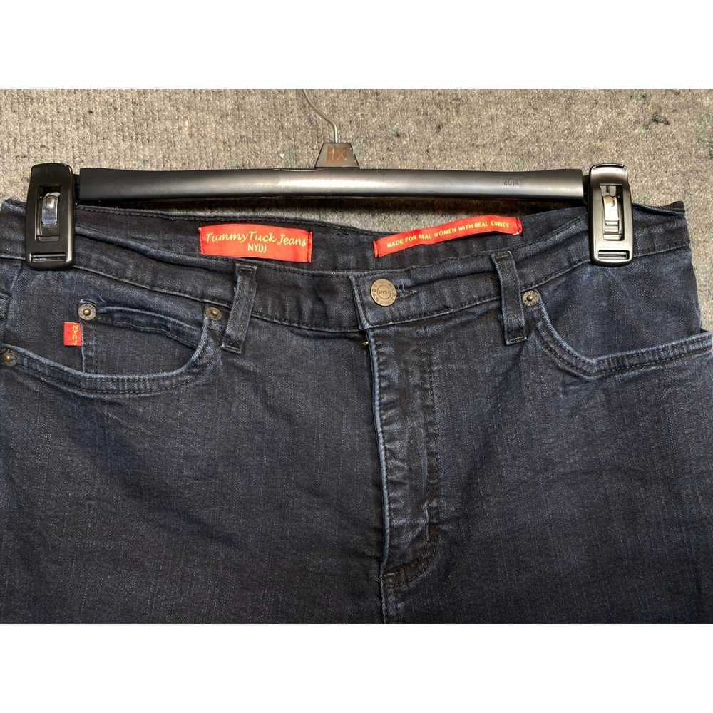 NYDJ Tummy Tuck Jeans Size 14 High Rise Bootcut Blue Stretch Denim 4006